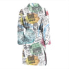 Paris France Print Pattern Men Long Robe-grizzshop