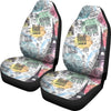 Paris France Print Pattern Universal Fit Car Seat Covers-grizzshop