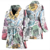 Paris France Print Pattern Women Long Robe-grizzshop