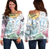 Load image into Gallery viewer, Paris France Print Pattern Women Off Shoulder Sweatshirt-grizzshop