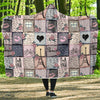 Paris Pattern Print Hooded Blanket-grizzshop