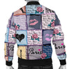 Paris Pattern Print Men's Bomber Jacket-grizzshop