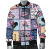 Paris Pattern Print Men's Bomber Jacket-grizzshop