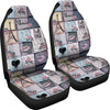 Paris Pattern Print Universal Fit Car Seat Covers-grizzshop