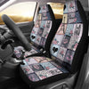 Paris Pattern Print Universal Fit Car Seat Covers-grizzshop