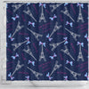 Paris Print Pattern Bathroom Shower Curtain-grizzshop