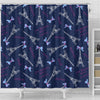 Paris Print Pattern Bathroom Shower Curtain-grizzshop