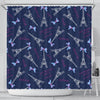 Paris Print Pattern Bathroom Shower Curtain-grizzshop