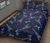 Paris Print Pattern Bed Set Quilt-grizzshop