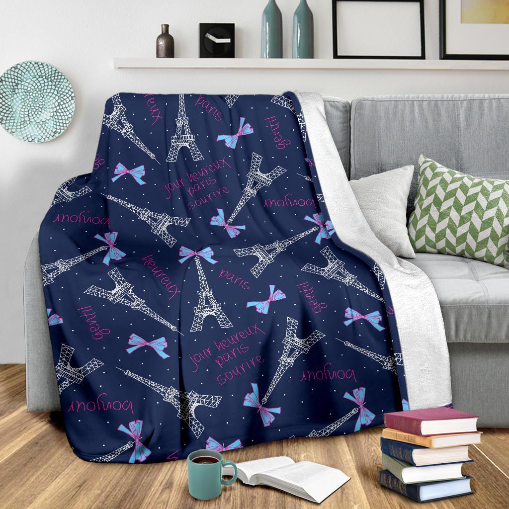 Paris Print Pattern Blanket-grizzshop