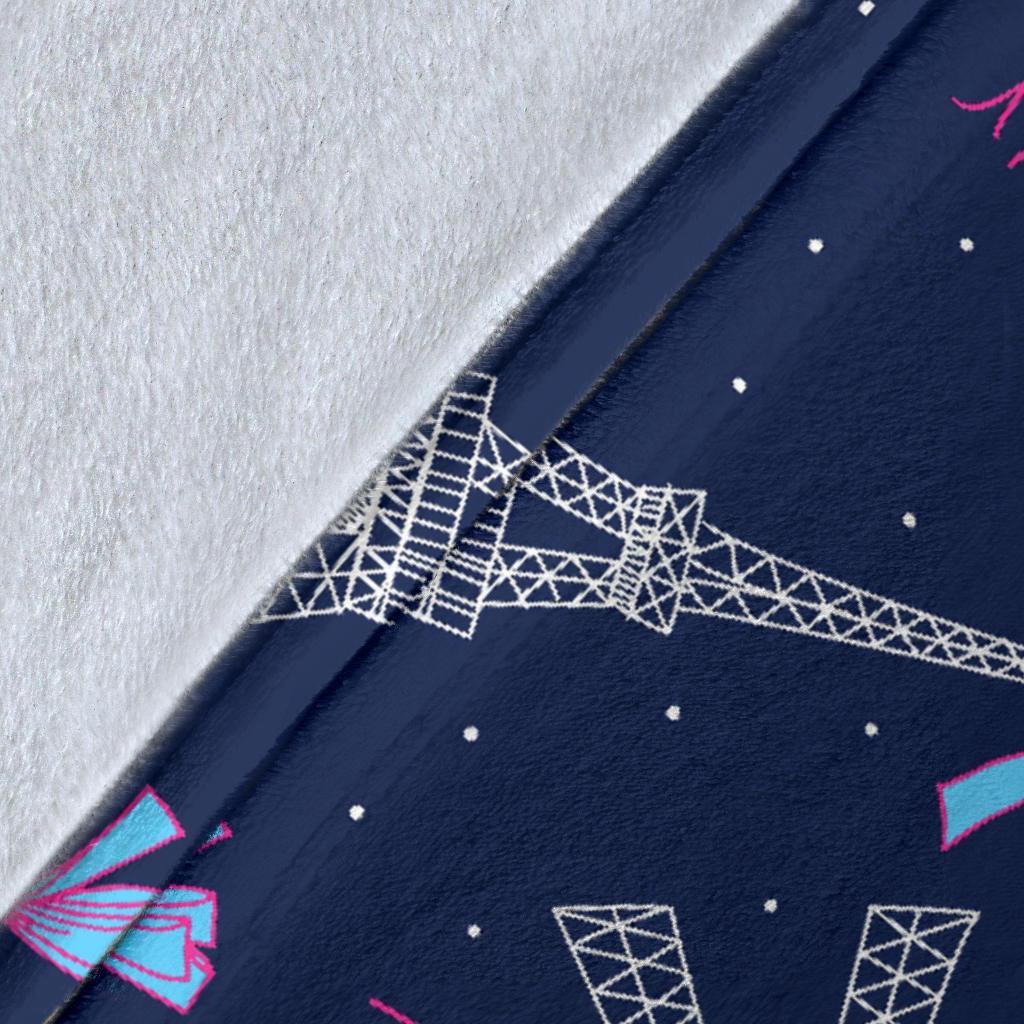 Paris Print Pattern Blanket-grizzshop