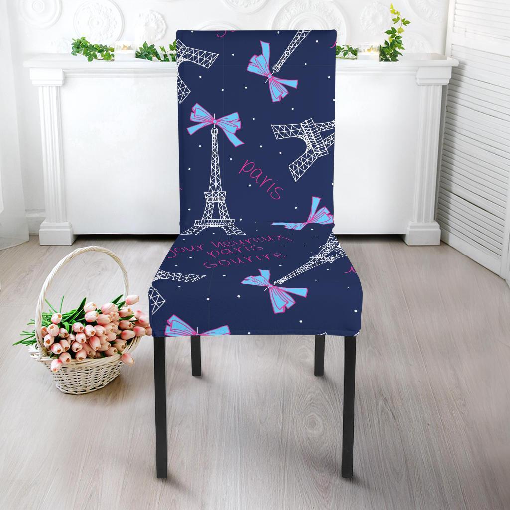 Paris Print Pattern Chair Cover-grizzshop