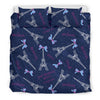 Paris Print Pattern Duvet Cover Bedding Set-grizzshop