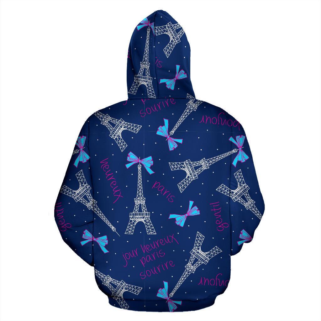 Paris Print Pattern Men Women Pullover Hoodie-grizzshop