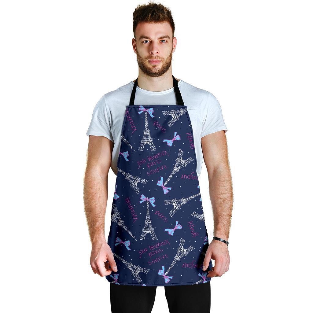 Paris Print Pattern Men's Apron-grizzshop