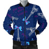 Paris Print Pattern Men's Bomber Jacket-grizzshop