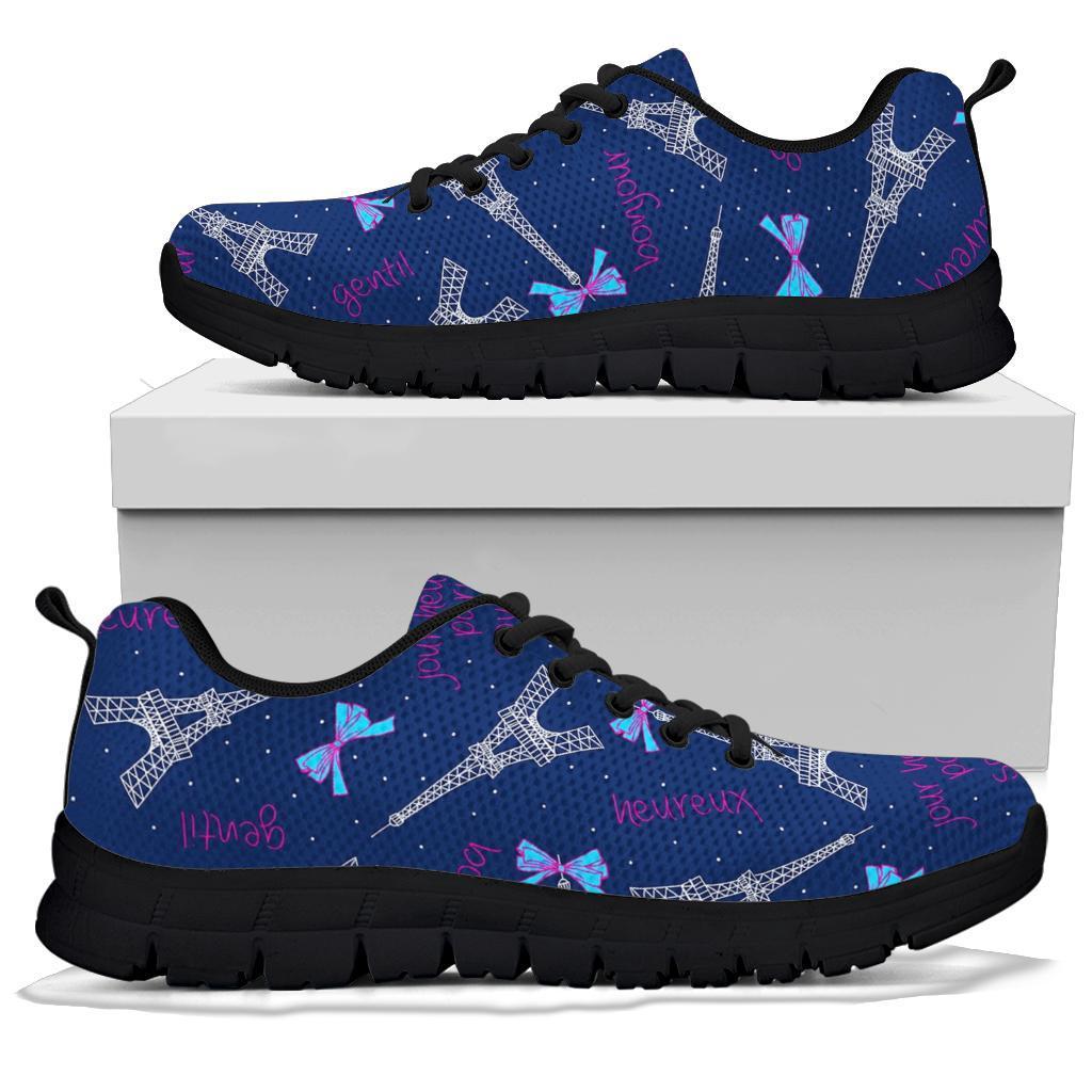 Paris Print Pattern Sneaker Shoes For Men Women-grizzshop