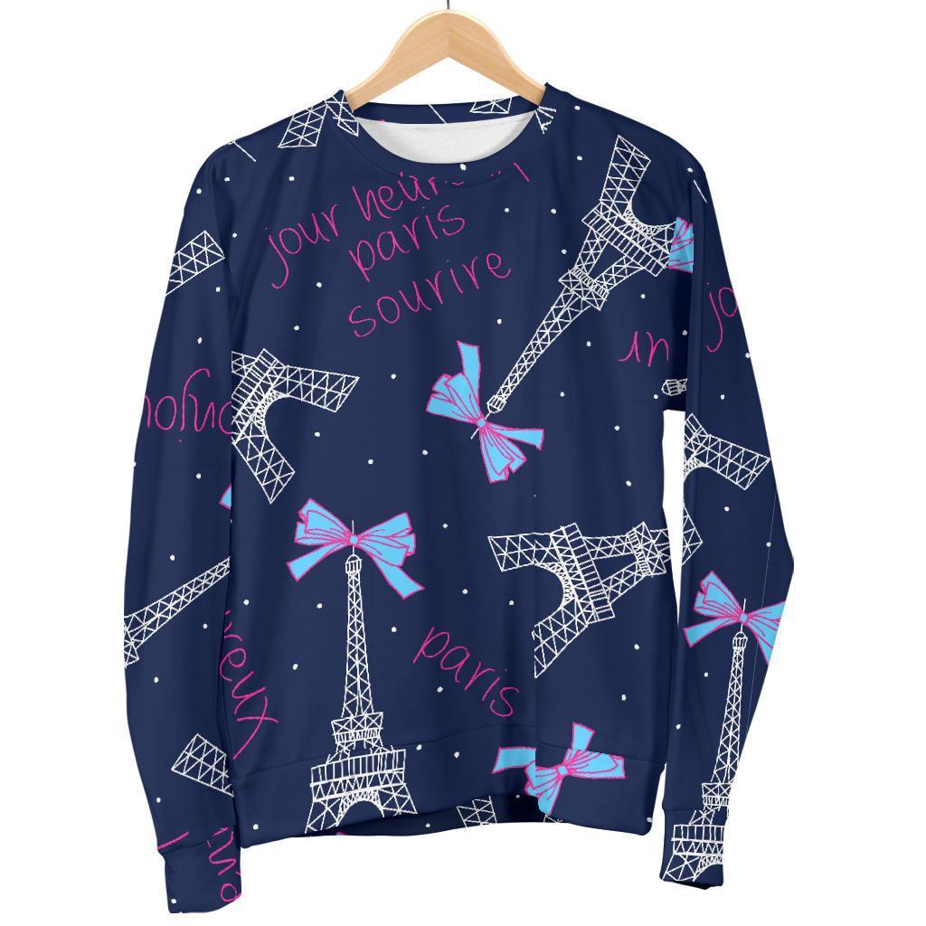 Paris Print Pattern Women's Sweatshirt-grizzshop
