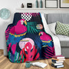 Parrot Bird Floral Pattern Print Blanket-grizzshop