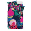 Parrot Bird Floral Pattern Print Duvet Cover Bedding Set-grizzshop