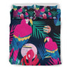 Parrot Bird Floral Pattern Print Duvet Cover Bedding Set-grizzshop