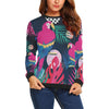 Parrot Bird Floral Pattern Print Women Crewneck Sweatshirt-grizzshop