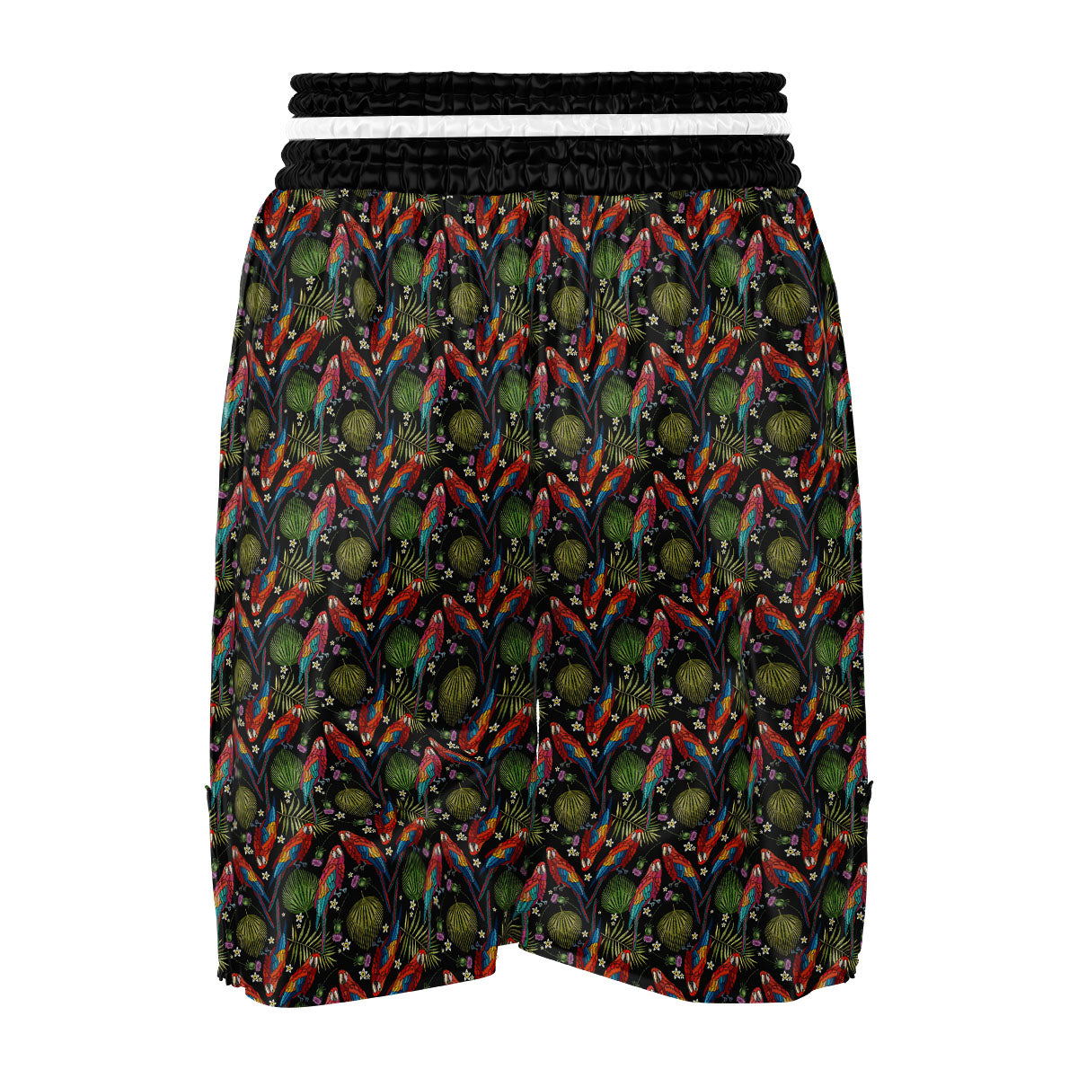 Parrot Embroidery Print Pattern Boxing Shorts-grizzshop