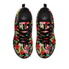 Parrot Hawaiian Tropical Print Pattern Black Sneaker-grizzshop