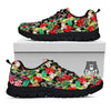 Parrot Hawaiian Tropical Print Pattern Black Sneaker-grizzshop