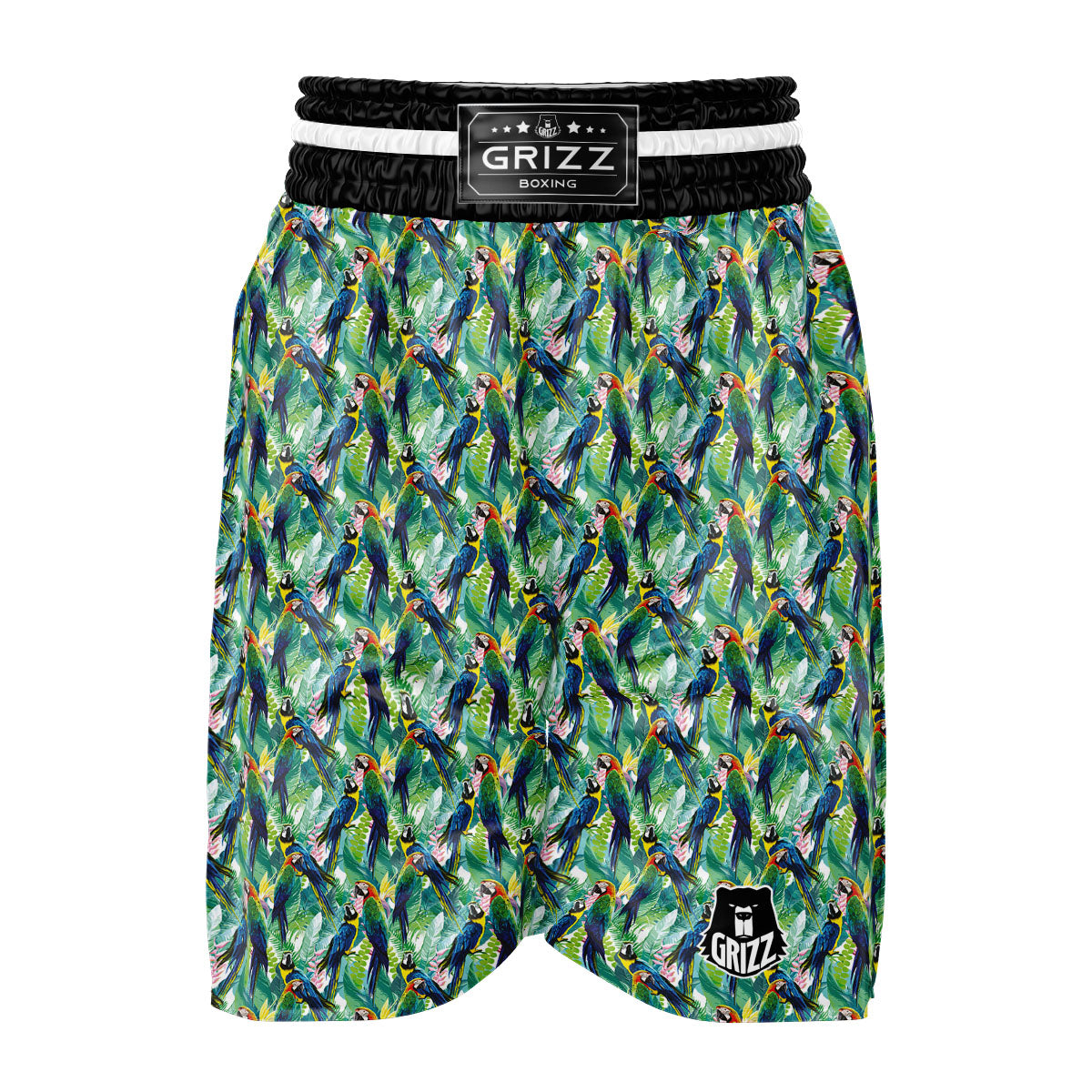 Parrot Macaw Print Pattern Boxing Shorts-grizzshop