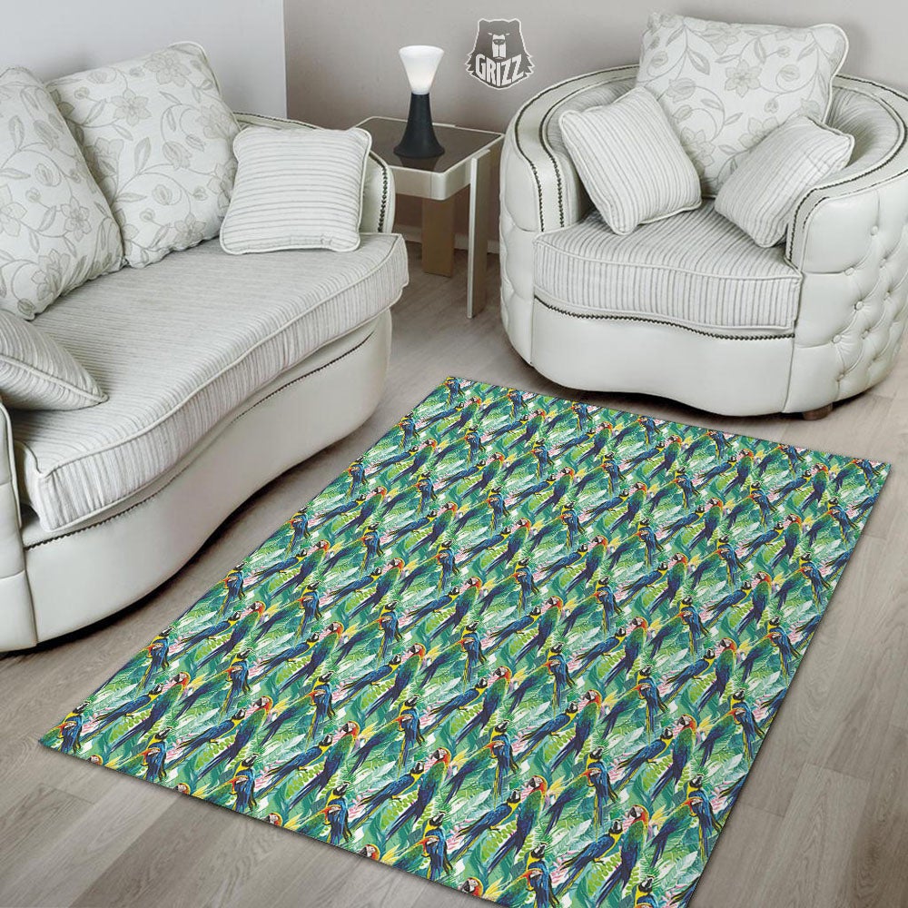 Parrot Macaw Print Pattern Floor Mat-grizzshop