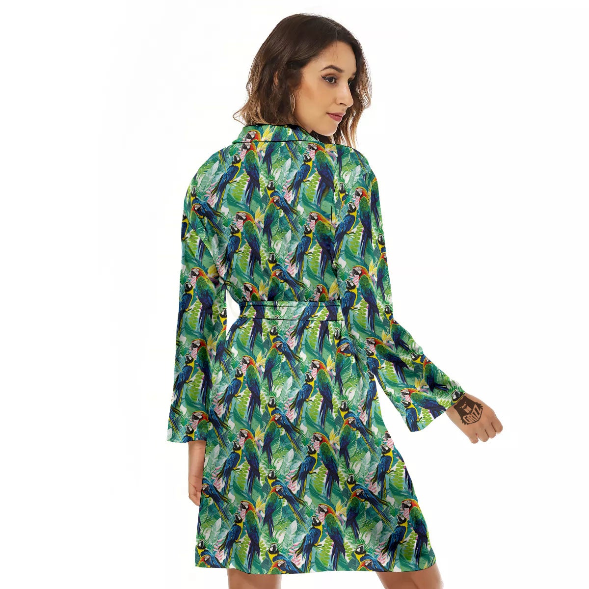 Parrot Macaw Print Pattern Women's Robe-grizzshop
