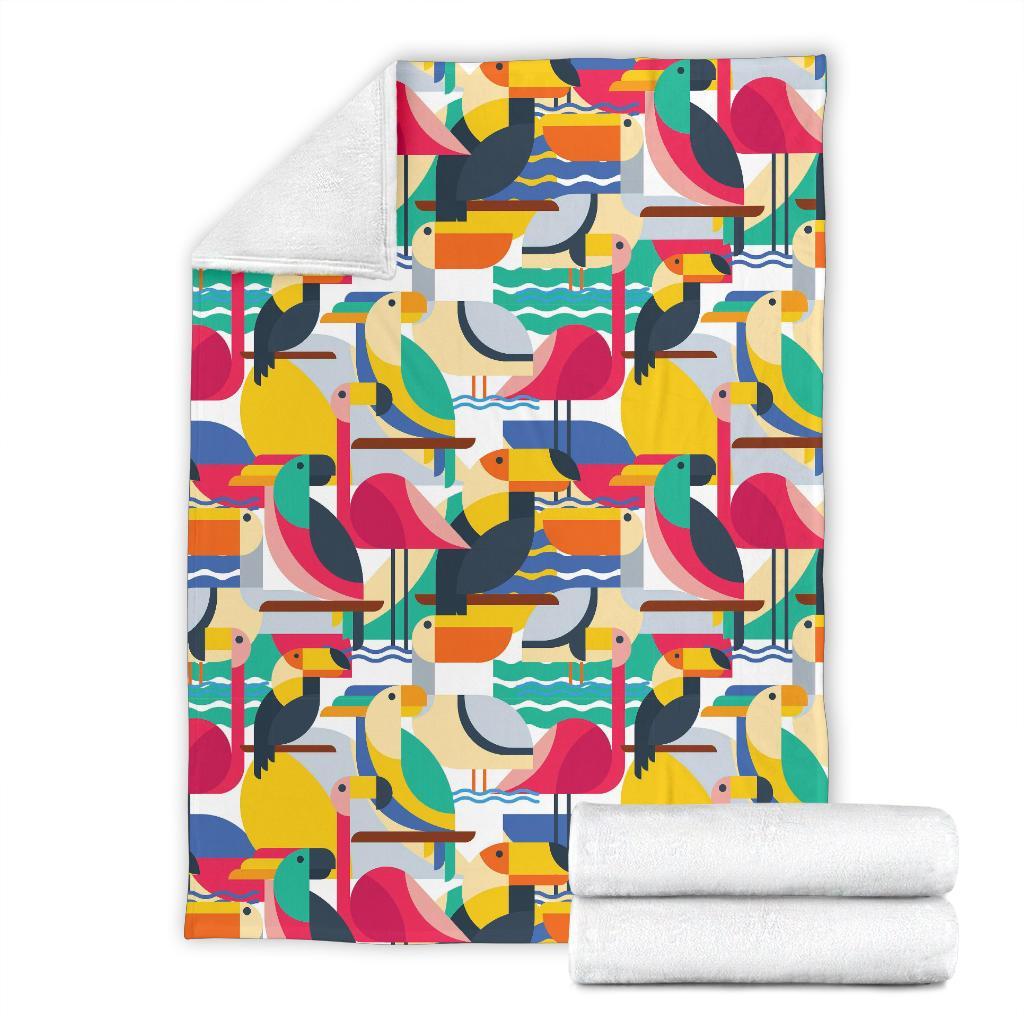 Parrot Pattern Print Blanket-grizzshop