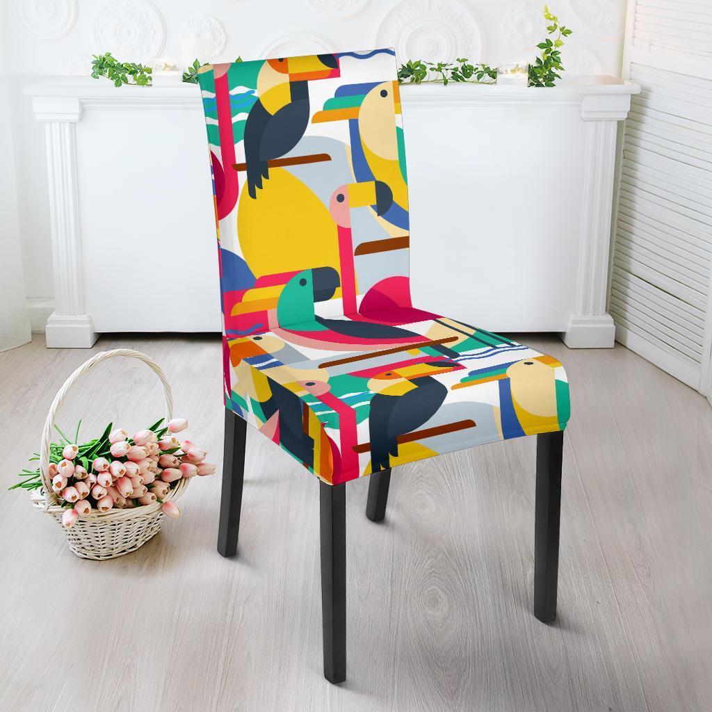 Parrot Pattern Print Chair Cover-grizzshop