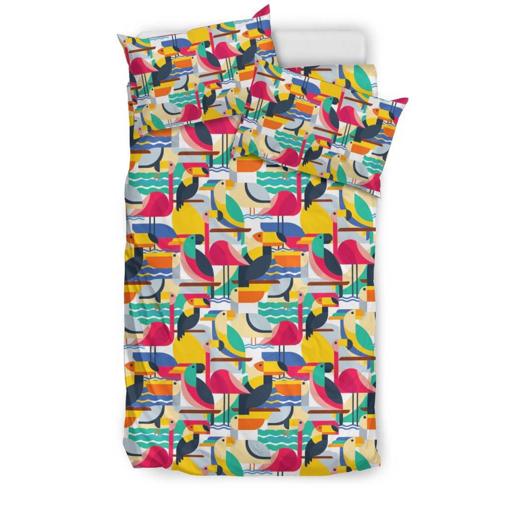 Parrot Pattern Print Duvet Cover Bedding Set-grizzshop