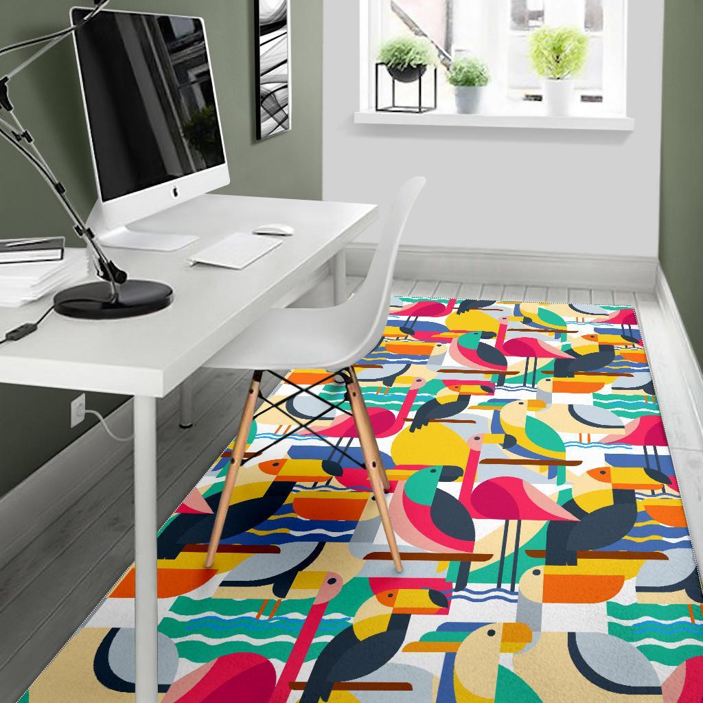 Parrot Pattern Print Floor Mat-grizzshop