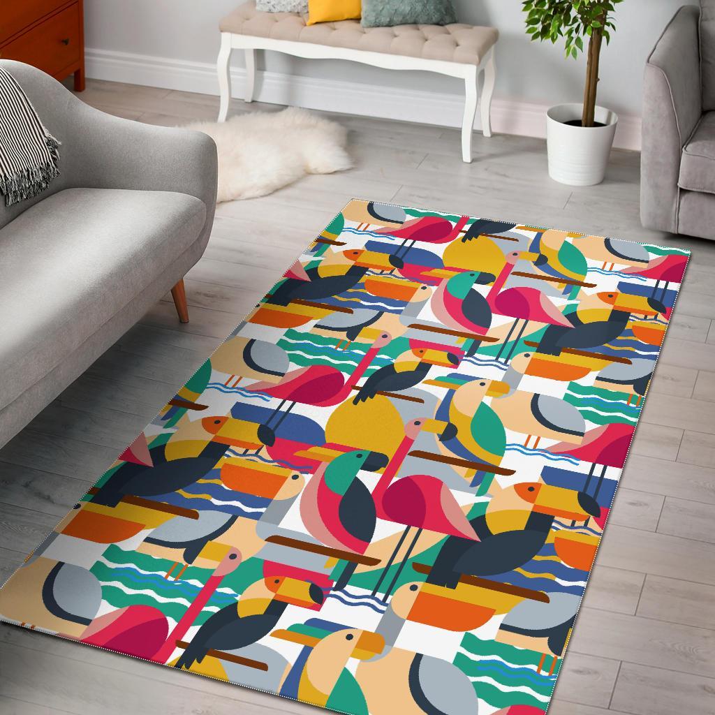 Parrot Pattern Print Floor Mat-grizzshop