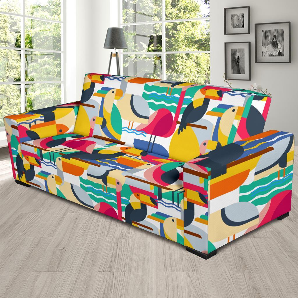 Parrot Pattern Print Sofa Covers-grizzshop