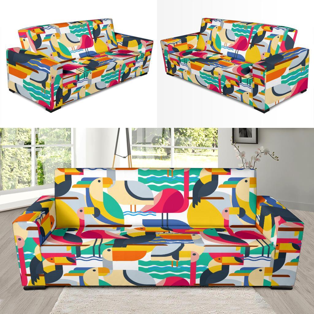 Parrot Pattern Print Sofa Covers-grizzshop