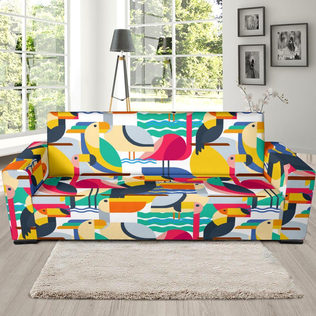 Parrot Pattern Print Sofa Covers-grizzshop