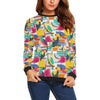 Parrot Pattern Print Women Crewneck Sweatshirt-grizzshop