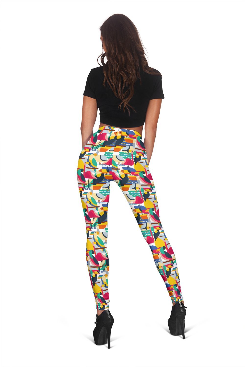 Parrot Pattern Print Women Leggings-grizzshop