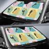 Parrot Print Pattern Car Sun Shade-grizzshop