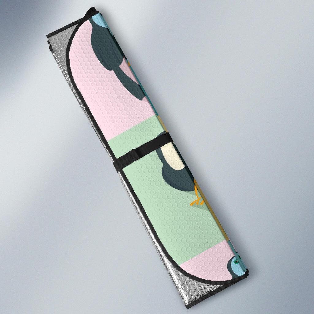 Parrot Print Pattern Car Sun Shade-grizzshop