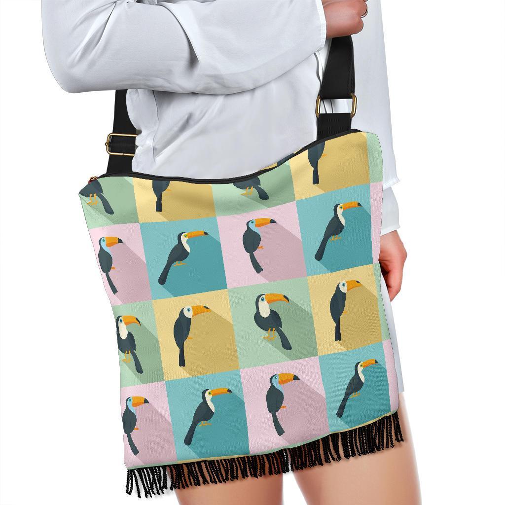 Parrot Print Pattern Crossbody Bags-grizzshop