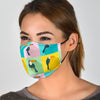 Parrot Print Pattern Face Mask-grizzshop