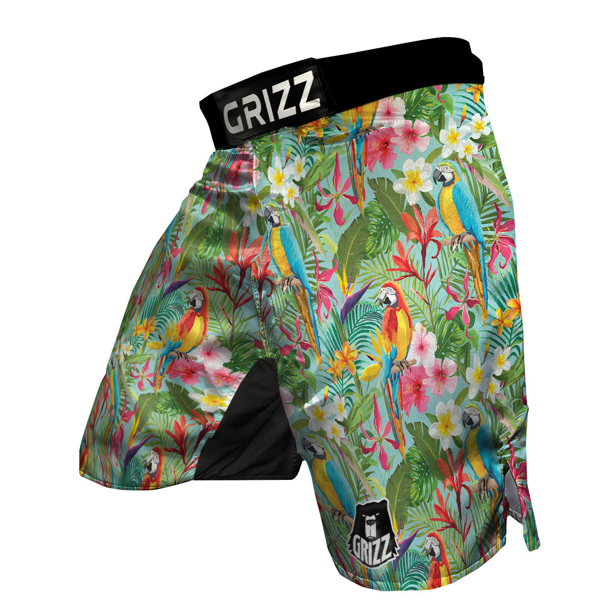 Parrot Tropical Print Pattern MMA Shorts-grizzshop