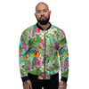 Parrot Tropical Print Pattern Men's Bomber Jacket-grizzshop