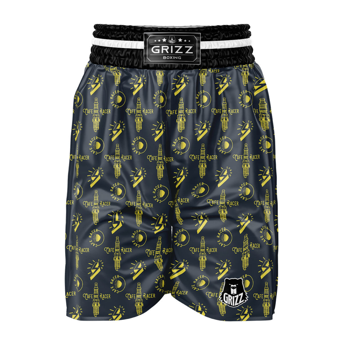 Parts Motorcycle Print Pattern Boxing Shorts-grizzshop