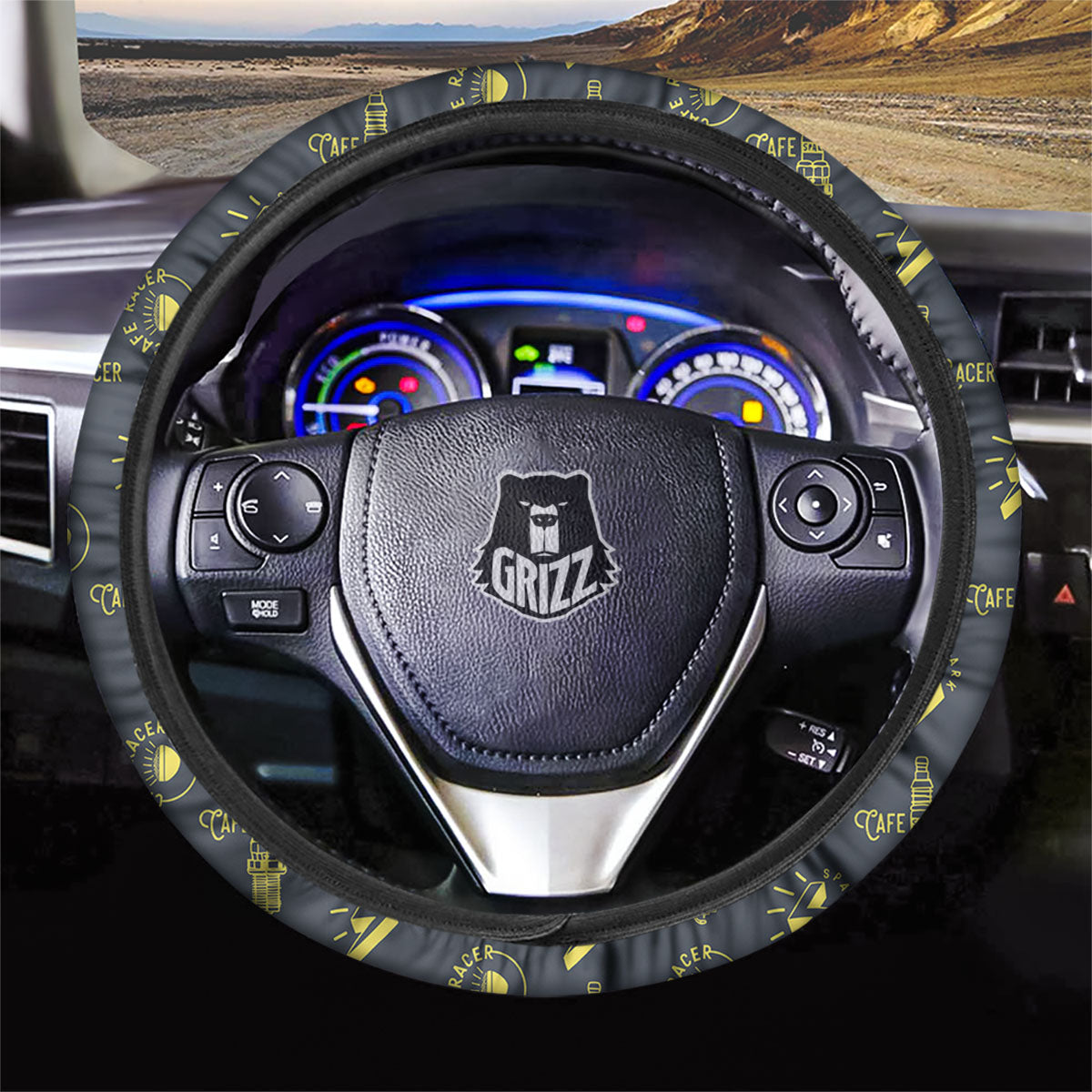 Parts Motorcycle Print Pattern Car Steering Wheel Cover-grizzshop